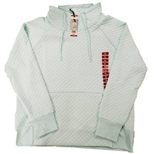 Green Tea Women Quilt Pullover Sweatshirt Top XXL